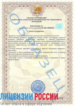 Образец сертификата соответствия (приложение) Урай Сертификат ISO 27001
